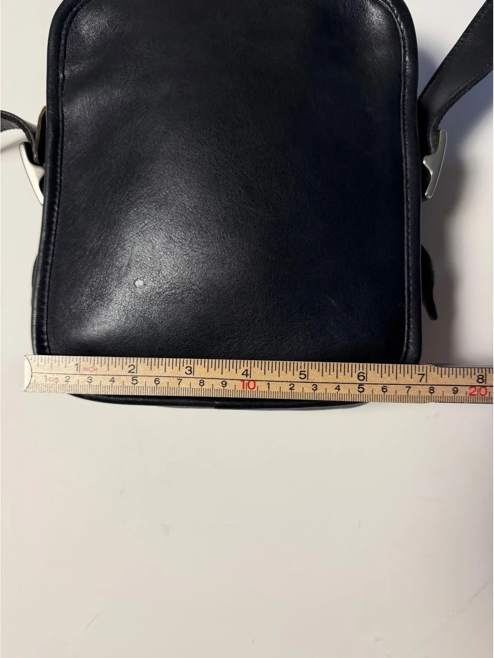 Vintage Coach 9817 Camera Bag Black Leather Crossbody USA Made Classic Minimal